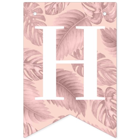 Roze tropische baardag vlaggetjes (Tweede vlag)