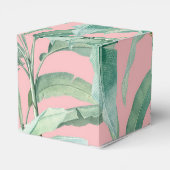 Roze tropische banaan palm bladeren bruiloft gunst bedankdoosjes (Achterkant)