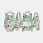 Roze tropische banaan palm bladeren bruiloft gunst bedankdoosjes (Uitgevouwen)
