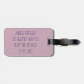 Roze Tropische Bestemming Bruidsmeisje Bagagelabel (Achterkant horizontaal)