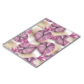 Roze tropische bladeren notitieboek (Linkerzijde)