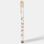 Roze tropische bladeren van Glitter Case-Mate iPhone Case (Achterkant / Links)