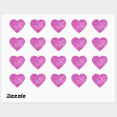Roze tropische bladeren van Glitter Hart Sticker (Vel)
