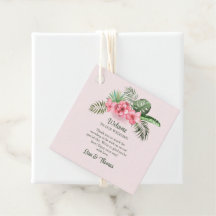 Roze Tropische Bloem Bruiloft Welkom