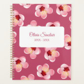 Roze Tropische Bloem Persoonlijk Planner (Voorkant)