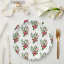 Roze Tropische Bloemen Bruidsdouche