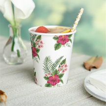 Roze Tropische Bloemen Bruiloftsdouche