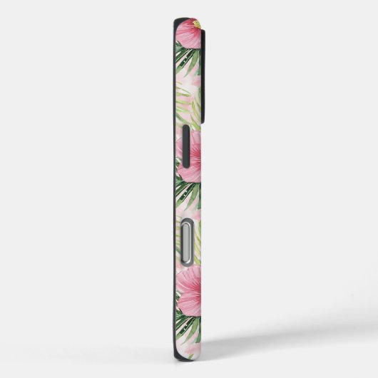 roze tropische bloemen Case-Mate iPhone case (Achterkant / Rechts)