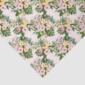 Roze tropische bloemen (ontwerp 20-roze serie) tissuepapier (Detail)