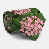  roze tropische bloemen Stropdas (Opgerold)