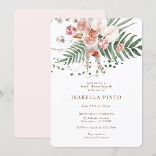 Roze Tropische Boho Floral Vrijgezellenfeest Kaart
