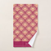 Roze Tropische Boho Roze Goud zonsondergang / zons Bad Handdoek (Handdoek)