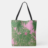 Roze tropische Canvas tas met gele lab (Achterkant)