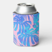 Roze Tropische Flamingo Beach Bachelorette Party Blikjeskoeler (Blikje Achterkant)