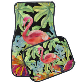 Roze Tropische Flamingo Bird Waterverf Automat