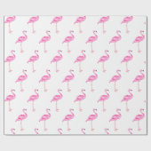 Roze Tropische Flamingo Cute Birthday Party Cadeaupapier (Vlak)
