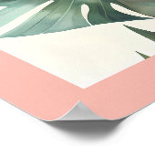 Roze tropische flamingo poster (Hoek)