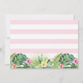 Roze tropische Floral Aloha Luau Birthday Foto Kaart (Achterkant)