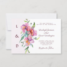 Roze tropische florale bruiloft