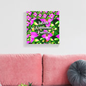 Roze Tropische Flowers Patroon Canvas Afdruk (Insitu (Woonkamer))