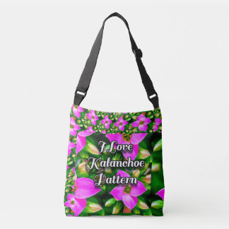 Roze Tropische Flowers Patroon Crossbody Tas