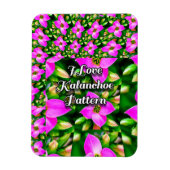 Roze Tropische Flowers Patroon Magneet (Verticaal)