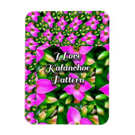 Roze Tropische Flowers Patroon Magneet