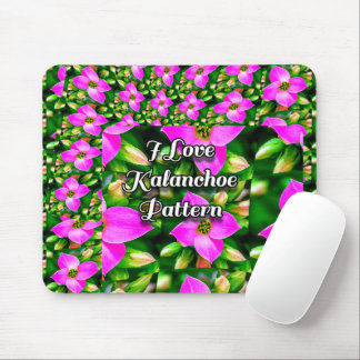 Roze Tropische Flowers Patroon Muismat