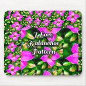 Roze Tropische Flowers Patroon Muismat (Voorkant)