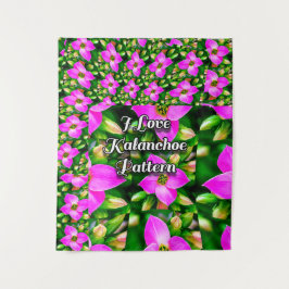 Roze Tropische Flowers Patroon Wandkleed
