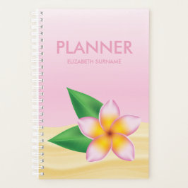 Roze Tropische Frangipani Flower - Gepersonaliseer Planner