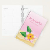 Roze Tropische Frangipani Flower - Gepersonaliseer Planner (Display)