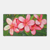 Roze Tropische Frangipani Kunst Bureaumat (Voorkant)