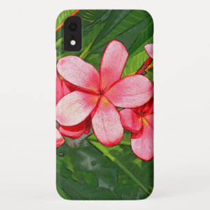 Roze Tropische Frangipani Kunst Case-Mate iPhone Case