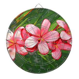 Roze Tropische Frangipani Kunst Dartbord