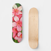 Roze Tropische Frangipani Kunst Persoonlijk Skateboard (Voorkant)