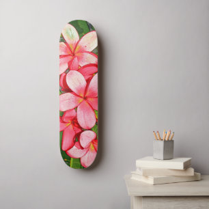 Roze Tropische Frangipani Kunst Persoonlijk Skateboard