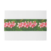Roze Tropische Frangipani Kunst Uitnodigingen Wikkel (Achterkant Voorbeeld)
