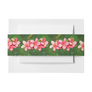 Roze Tropische Frangipani Kunst Uitnodigingen Wikkel