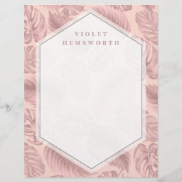 Roze tropische geometrisch briefhoofd