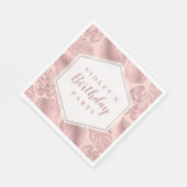 Roze tropische geometrisch servet (Hoek)