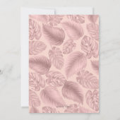 Roze tropische geometrische geboortedag kaart (Achterkant)