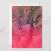 Roze Tropische Glitter Ananas Luau Sweet 16 Kaart (Achterkant)