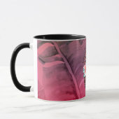 Roze Tropische Glitter Ananas Palmbladeren Chic Mok (Links)