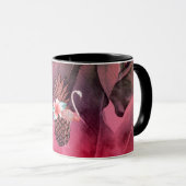 Roze Tropische Glitter Ananas Palmbladeren Chic Mok (Voorkant rechts)