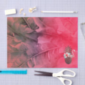 Roze tropische glitter Pineapple Luau Party Tissuepapier (Craft)