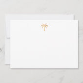 Roze tropische gouden palmboom bedankje bedankkaart (Voorkant)