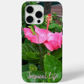 Roze Tropische Hibiscus Flower Camouflaged Lizard Case-Mate iPhone Case (Achterkant)
