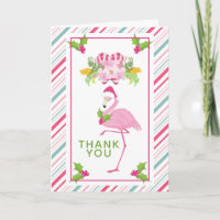 Roze Tropische Kerstmis van de Flamingo dankt u