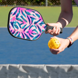 Roze tropische lederen patroon pickleball paddle